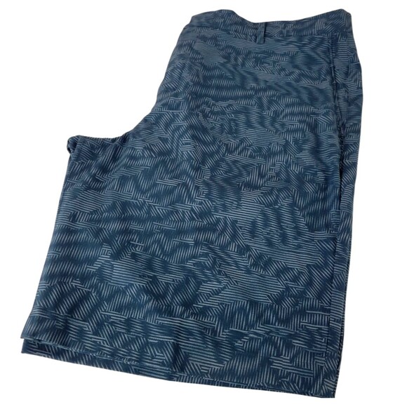 Nike Flex 10" Golf Shorts Mens 36 Standard Fit Blue Graphic Stretch Performance - Picture 1 of 11